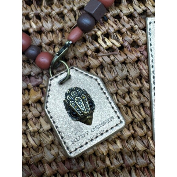 KURT KEIGER London raffia hobo shoulder bag + Dust bag Brown (Defective) - Picture 6 of 10